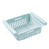 4pc Retractable Organize Rack Pull-out Refrigerator Storage Box Holder Food Organizer Drawer Shelf Kitchen Supplies