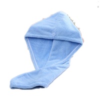 4PCS Quick-dry Hair Towel Cap Hat Bath Hat Microfiber Solid Towel Cap Super Absorption Turban Hair Dry Cap