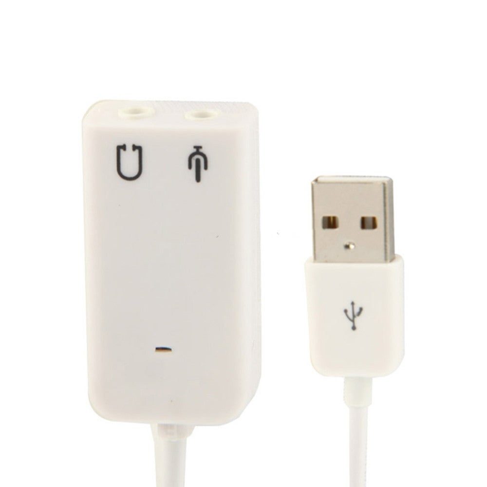 4Pcs 7.1 Channel Usb Sound Adapter(White)