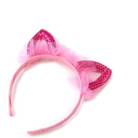 4Pcs Cute Sequined Cat Ears Mesh Headband