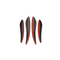 4Pcs Real Carbon Fiber Side Fins Canards Car Stickers For Bmw 3/5 Series