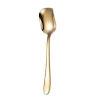 4Pcs Stainless Steel Spoon Ice Cream Spoon Children'S Titanium-Plated Spray Paint Dessert Spoon Honey Stick Kitchen Accessories