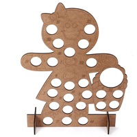 4Pcs Wooden Advent Calendar Gingerbread Lady Chocolates Storage Box Gift Christmas Decorations