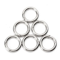 4Set 6Pcs Round Spring Snap Circle Carabiner Keychain Snap Camping Hiking