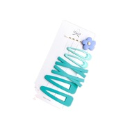 4Set 7 In 1 Sweet Flower Hairpins Children Cute Hair Accessories(Blue )