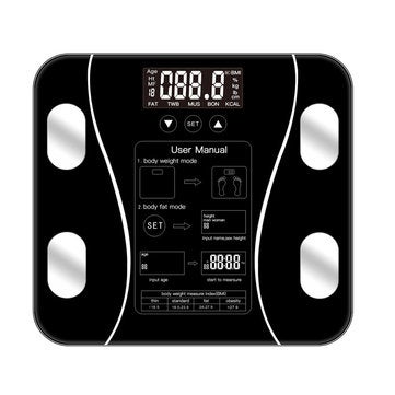5-180Kg Digital Weight Scales Lcd Wireless Glass Body Fat Monitor Tracker Scale For Home Gym