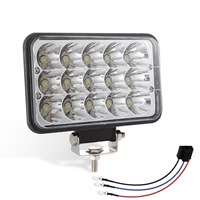 5 Inch 4X6 Car Truck Off-Road Vehicle Led Work Lights / Headlight With 15Leds Lamps And Holder