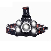 5-Mode Led Headlamp Lightweight Usb Rechargeable Headlamp Flashlight Lighting 4-Light Outdoor Camping Hunting Fishing Headlamp