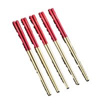 5 Pairs Gold Non-Slip 18/8 Stainless Steel Chopsticks For Sushi Hashi Food Sticks Reusable Chop Stick Set