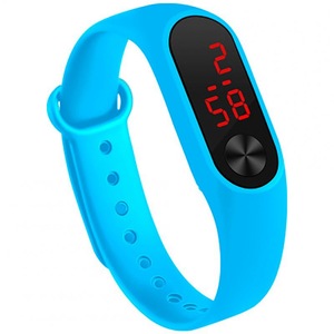 5 Pcs Led Simple Watch Hand Ring Watch Led Sports Fashion Electronic Sky Blue