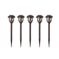5 Pcs/Set Led Solar Power Path Light Landscape Lamp Post Lawn Outdoor Garden Lamp Decorations