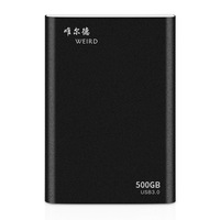 500GB 2.5 inch USB 3.0 High-speed Transmission Metal Shell Ultra-thin Light Solid State Mobile Hard Disk Drive (Black)