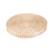 50Cm Round Pouf Tatami Floor Cushions Natural Straw Meditation Yoga Mats