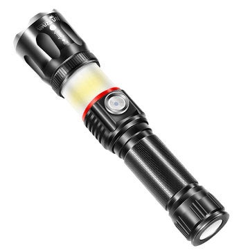 528 T6 +Cob 4 Modes Zoomable Usb Rechargeable Flashlight Outdoor Waterproof Led