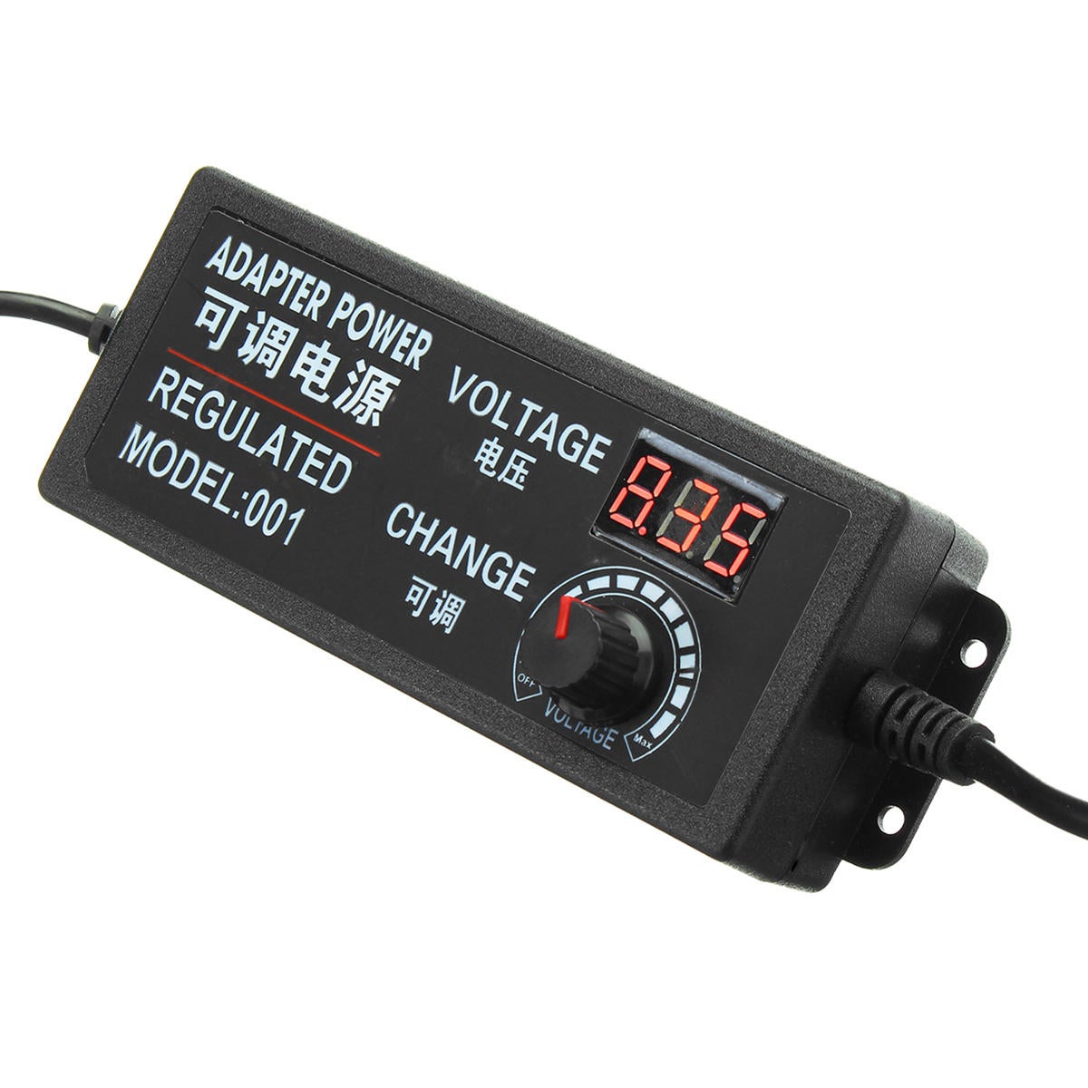 DC 3-12V 5A Speed Control Volt AC/DC Adjustable Power Adapter Supply Display 