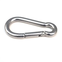 5Pc M6 Stainless Steel Carabiner Spring Hook Multi-Tool Mountaineering Buckle Lock Camping Hook Rope