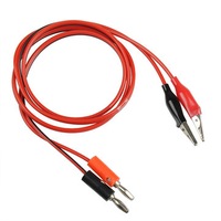 5Pcs Double Stitch Alligator Test Lead Clip To Probe Cable For Multi Meters
