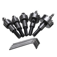 5Pcs Hole Sawtooth Hss Hole Saw Cutter Drill Bit Set 16/18.5/20/25/30Mm With Plastic Box