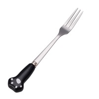 5Pcs Stainless Steel Fruit Fork Lovely Fruit Dessert Cake Pick For Children Home Kitchen Dinnerware Tableware