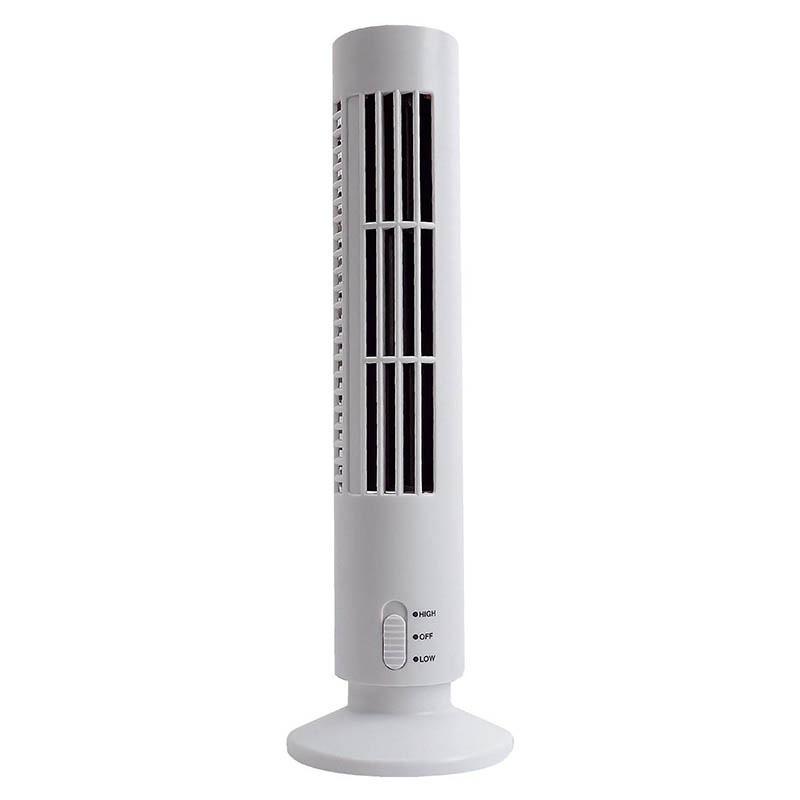 5V 2 Level Adjustable Speed Usb Mini Vertical Quiet Bladeless Desktop Cooling Tower Fan For Home