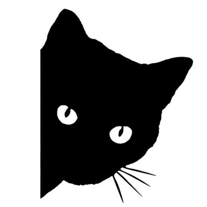 6 Pcs Cat Face Pet Cat Car Sticker Decals Size: 12X15Cm