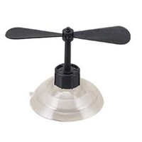6Pcs Motorcycle Helmet Take-Copter Decoration Suction Cups Rotate Horns Decoration(Black)