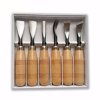 6Pcs Professional Wood Carving Tools Kit Woodworking Craft Chisel Hand