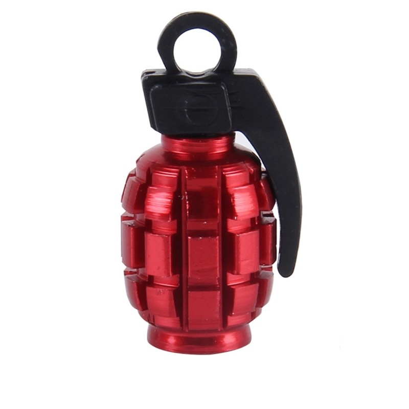 Buy 7 Pcs Universal Grenade Shaped Car Tire Valve Caps(Red) MyDeal