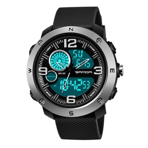 762 Watch Men Watch Students Men Watch Fashion Trend Youth Waterproof Night light Sports Men(Silvery)