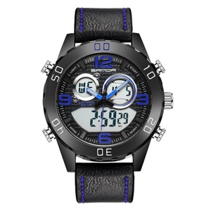 772 Large Dial Trendy Male Watch Fashion Trend Multi-Functional Digital Waterproof Electronic Watch For Male Students(Blue)