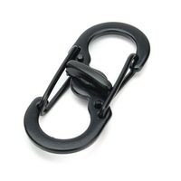 7Pcs S Shape Plastic Steel Anti Theft Carabiner Keychain Hook Clip Edc Tool