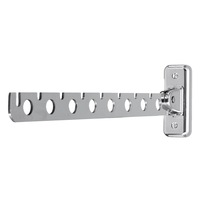 8 Holes Stainless Steel Folding Circle Cloth Drying Rack Wall Mounted Hanger