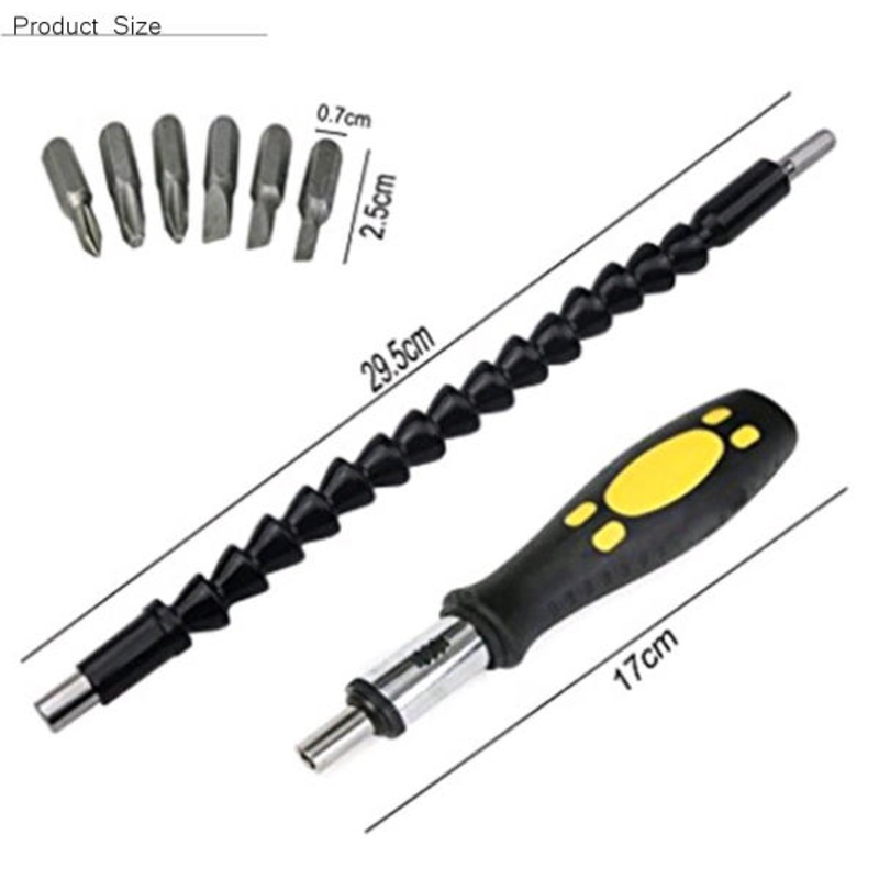 Buy 8 In 1 Flexible Screwdriver Drill Bit Extender Snake Screw Driver