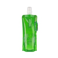 8 Pcs 0.5L Portable Ultralight Foldable Silicone Water Bag Outdoor Sports Supplies Hiking Camping Soft Flask Waterproof Bag(Green)