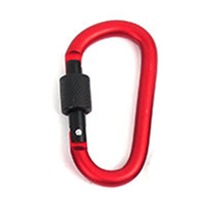 8 PCS D Shape Multi-function Outdoor Aluminium Alloy Mountaineering Buckle Lock, Random Color Delivery