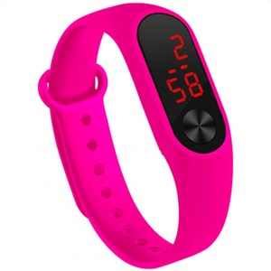 8 Pcs Led Simple Watch Hand Ring Led Sports Fashion Electronic Rose Red