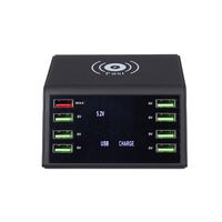 8 Usb Port Qc 3.0 Charger Dock Stand Station For Multiple Devices Phone Wireless Fast Charging
