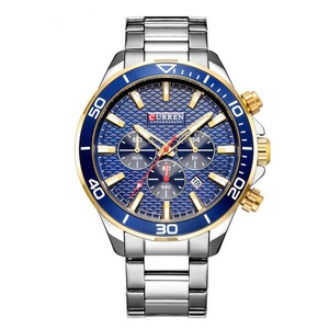 8309 Business Style Full Steel Men Wristwatch Date Display Quartz Watch 02