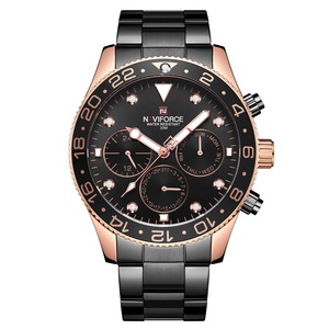 9147 Waterproof 24 Hours Men Full Steel Business Style Quartz Watch Black-Black