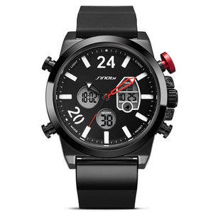 9732 Dual Display Digital Wristwatch Men Chronograph Alarm Luminous Display Fashion Sport Watch
