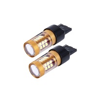 A Pair 7440 15W 1300Lm 6500K 28 Smd-3030 Led Car Brake Lamp Turn Light Dc 12V(White)