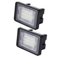 A Pairs License Plate Light with 18 SMD-3528 Lamps for Mercedes-Benz GLK X204 2W 120LM DC12V (White Light)