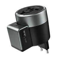Ac4 2.4A Double Usb Ports Universal Converter Wall Charger (Black)