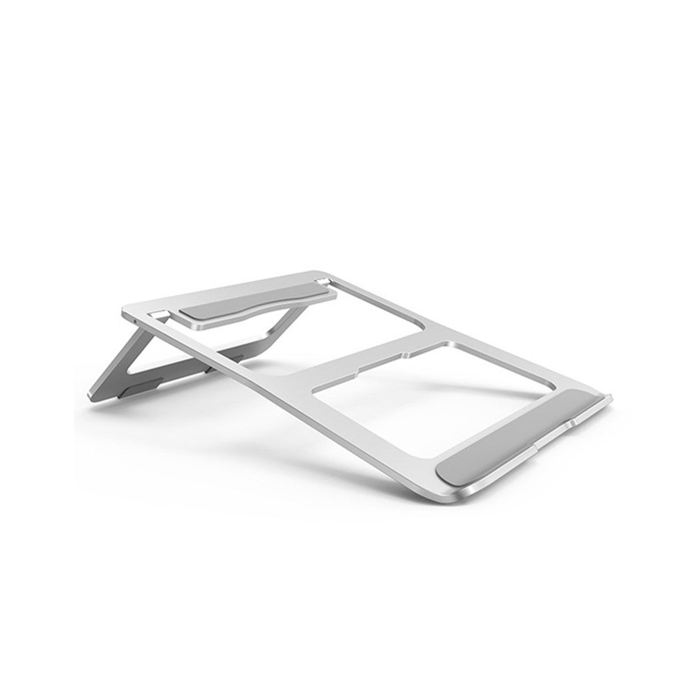 Adjustable Laptop Stand Foldable Lightweight Ventilated Table Riser Holder For Desk With Anti-Slip Design Bracket Silver