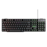 Ak-600 Wired Usb Floating Keycap Characters Glow Backlit Gaming Keyboard(Black)
