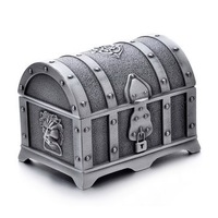 Alloy Dice Storage Box Jewelry Box Treasure Chest High-Grade Luggage Coin Collecting Container