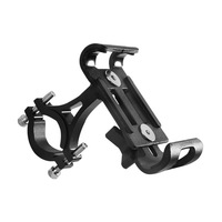 Aluminum Alloy 360 Degree Rotation Bike Bicycle Handlebar Stand Mount Holder For Mobile Cell Phone Black_360 Degree Rotation