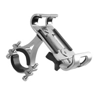 Aluminum Alloy 360 Degree Rotation Bike Bicycle Handlebar Stand Mount Holder For Mobile Cell Phone Silver_360 Degree Rotation