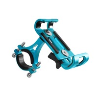Aluminum Alloy 360 Degree Rotation Bike Bicycle Handlebar Stand Mount Holder for Mobile Cell Phone blue_360 degree rotation