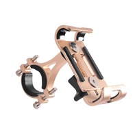 Aluminum Alloy 360 Degree Rotation Bike Bicycle Handlebar Stand Mount Holder for Mobile Cell Phone Gold_360 degree rotation